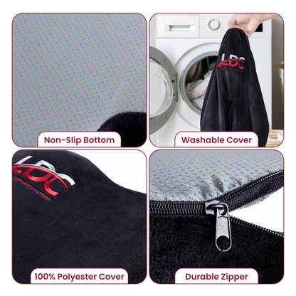 Memory Foam Seat Cushion - Office Chair Cushion for Sciatica Pain Relief, Butt Pillow for Tailbone Pain Relief - Back Support Gel Seat Cushion for Car, Home Chair, Wheelchair